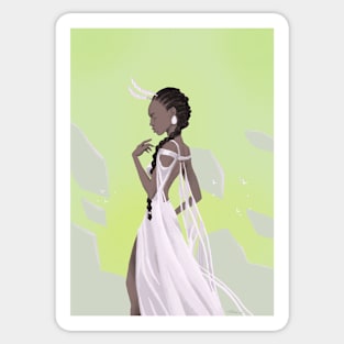 Black goddess Sticker